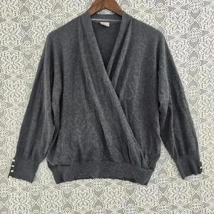 Chico's Wrap Sweater Women's 2/ L Gray